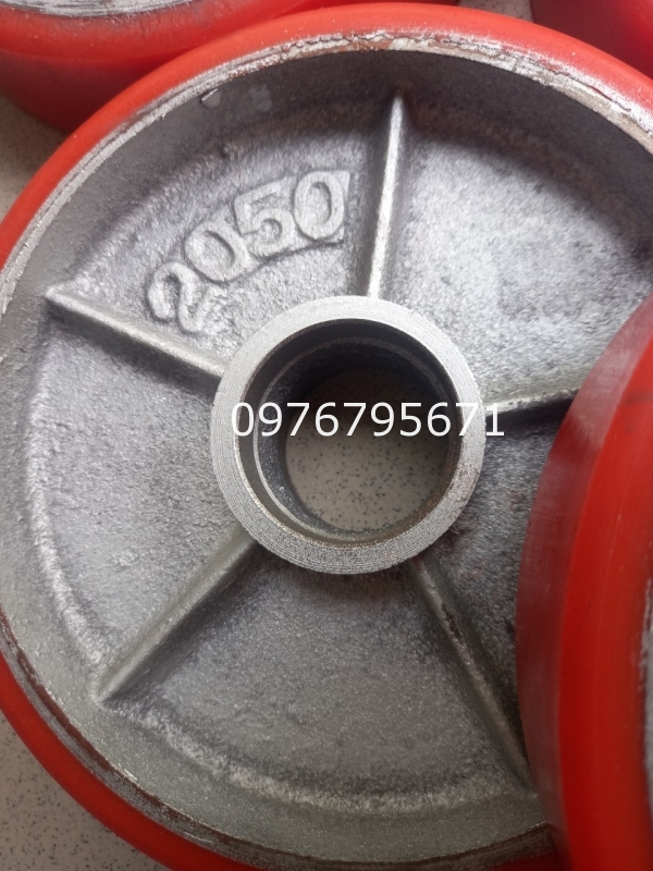 Bánh xe Nâng Tay 200x50 Pu Gang