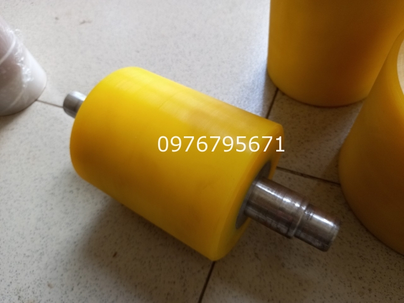 Nhận đắp Trục con lăn PU Cao su vàng con lăn cán thép