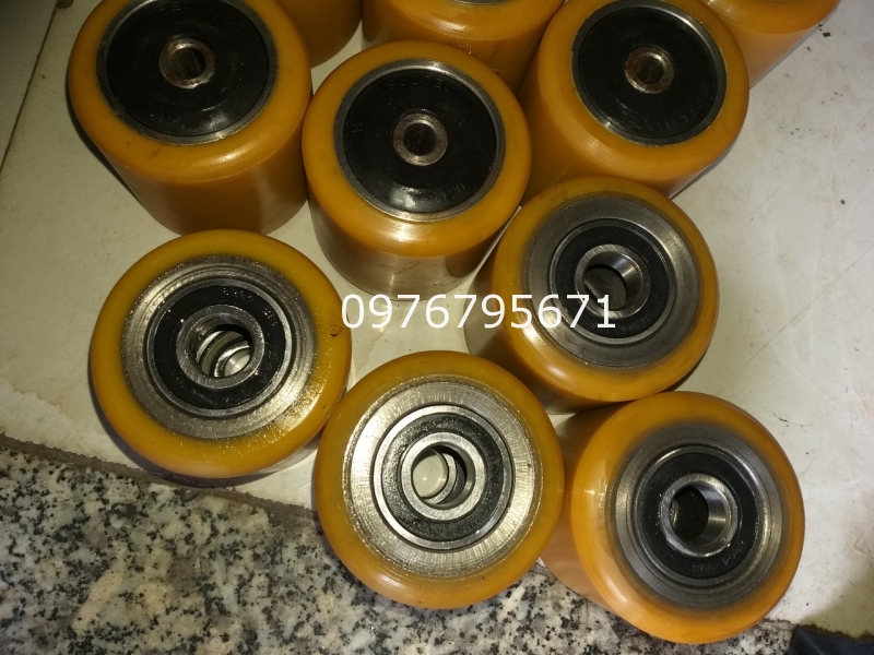 Bánh xe PU xe nâng điện junghenrich phi 80x90x bac đan 6204