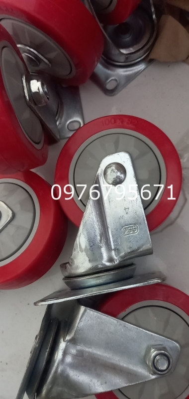 Bánh xe đẩy TPU 100x32 xoay 360 ssk