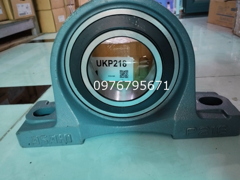 Vòng Bi ASAHI UKP 218 Bạc Đan ASAHI UKP218 lắp cho trục 80mm