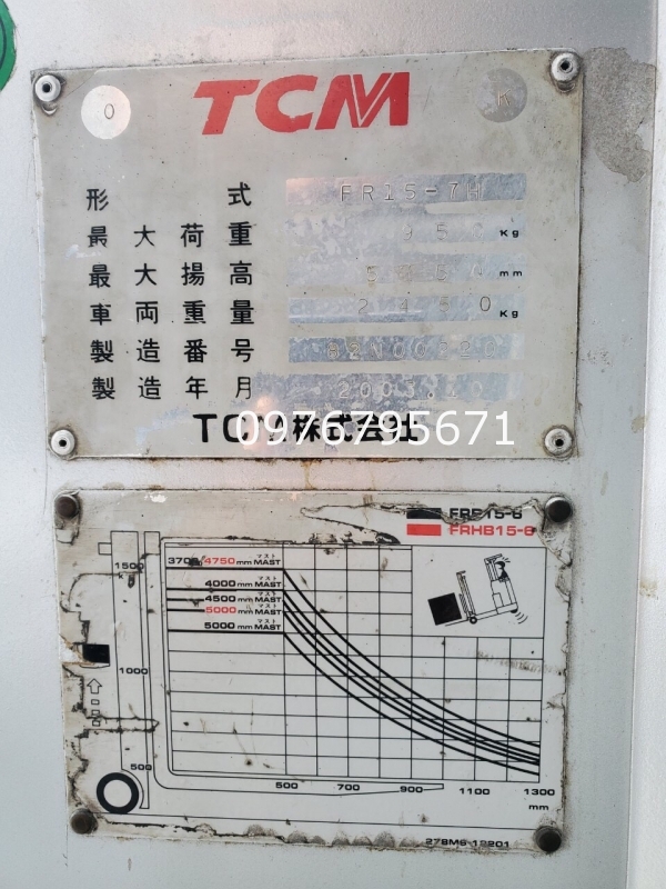 Xe nâng điện TCM FB15-7H