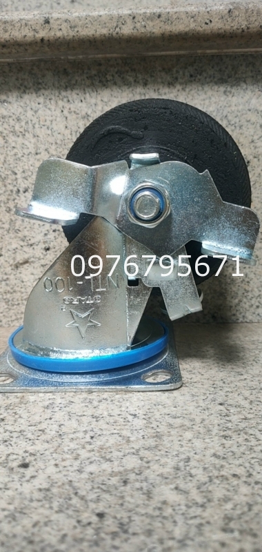 Bánh xe đẩy cao su NTL 100x38 có khóa