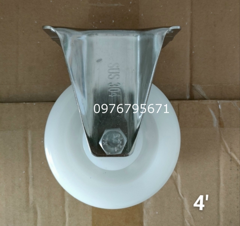 Bánh xe đẩy inox 304 cố định phi 100x32