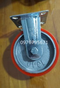 Bánh xe cố định ssk PU Gang  130x40mm