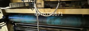 Gia công trục thép phi 170mm bọc trục cao su Xanh phi 200 dai 1800mm của máy thổi