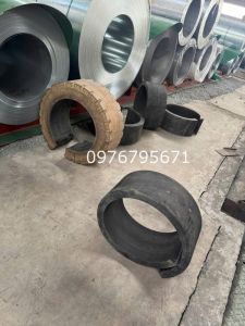 Bánh xe cao su phi 500 750 cao cấp  bảng ngang 250mm đỡ Cuộn Thép