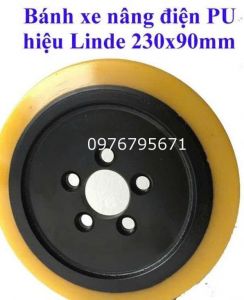 Xe nâng điện Linde – Bánh xe PU Gang 230x90 cốt 45mm giá rẻ