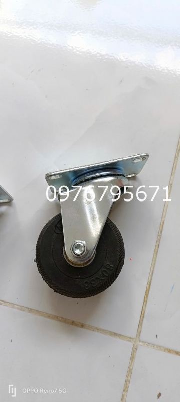 Bánh xe đẩy 3in Bánh xe cao su xoay 80x38mm