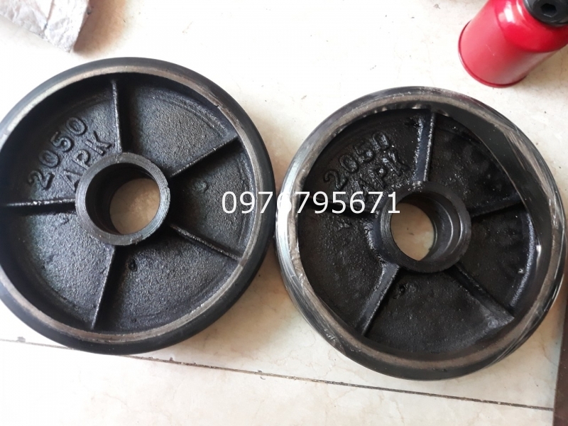 Bánh lái pu Bánh xe Nâng Tay ICHIMEN 200x50 mm bac đạn 6204