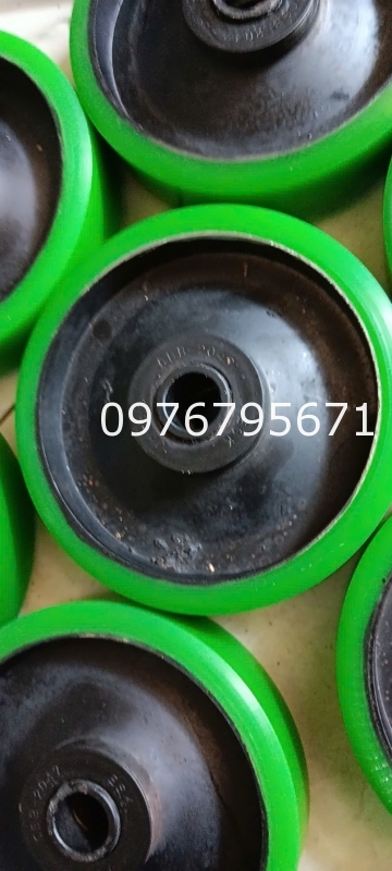 Đắp bánh xe pu 150x40mmdung bạc đan 6204